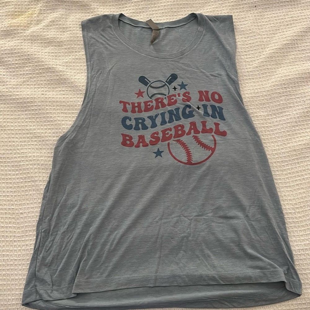 No crying in baseball tank top